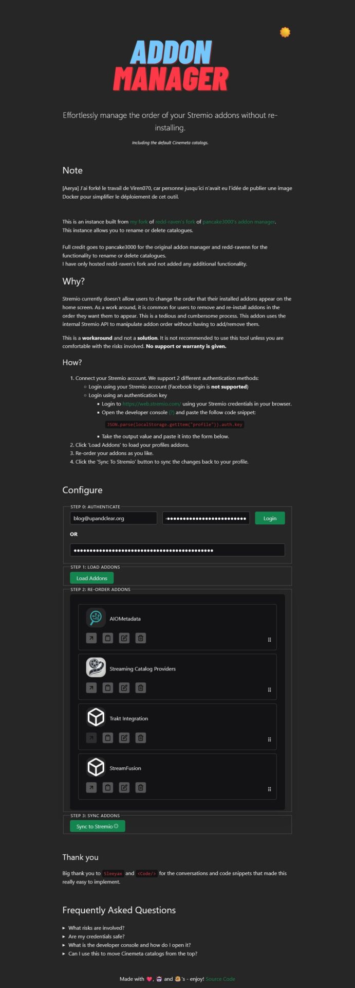 addon manager